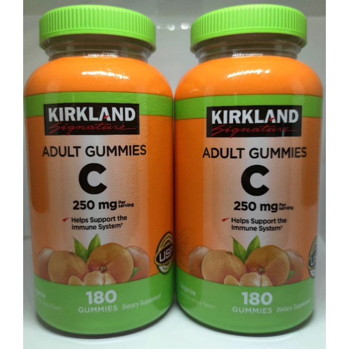 Vitamin 💢 KIRKLAND Signature Vitamin C 250 mg 🍊🍊🍊  กัมมี่ชนิดเคี้ยว  (180 Gummies)