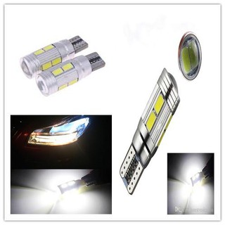 2X T10 Show Wide Light Canbus T10 5630 10SMD W5W Car Led Lights สีขาว