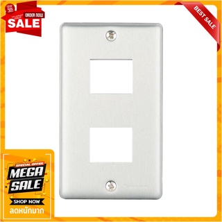 หน้ากาก 2 ช่อง PANASONIC WN7502-M8 SILVER อุปกรณ์ปลั๊กและสวิตช์ WALL PLATE PANASONIC WN 7502-M8 2 GANG