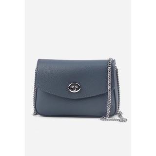 Mini Crossbody Turnlock Silver Chain strap