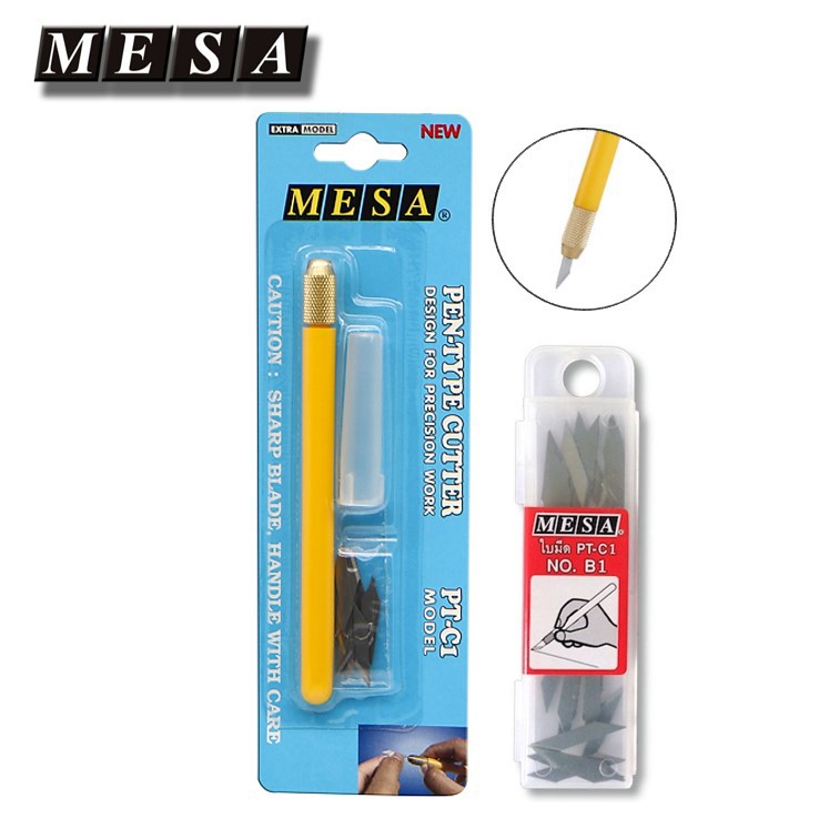 คัตเตอร์ปากกา Pen-type Cutter มีซ่า MESA คัตเตอร์ลอกลาย แกะสติ๊กเกอร์ จำนวน 1 อัน