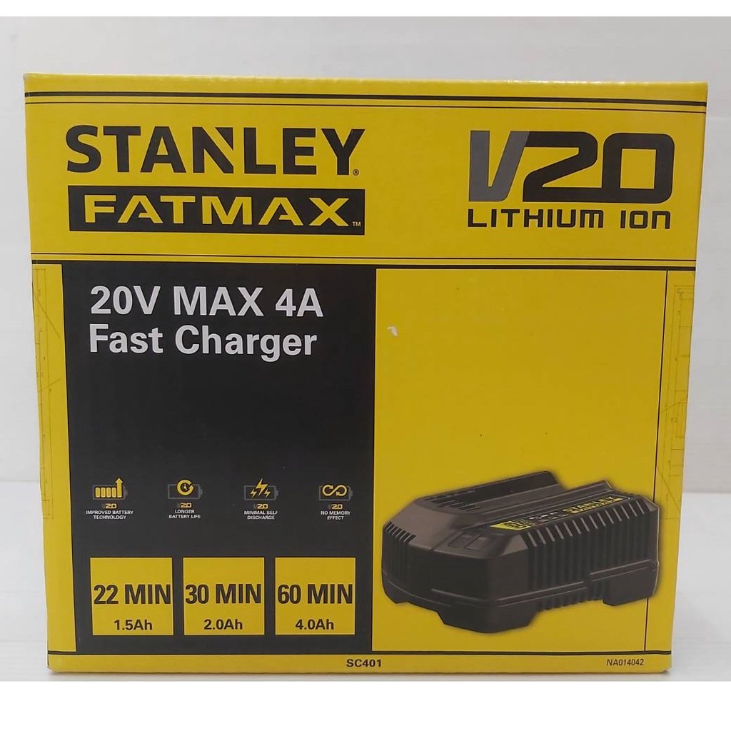 STANLEY FATMAX แท่นชาร์จ 20V รุ่น SC401 (4A) และ SC200 (2A) รับประกันศูนย์ 1 ปี SC401-B1 SC200-B1 ราคา ถูกที่สุด ดีลบีเคเค แกลเลอรีภาพที่ 3