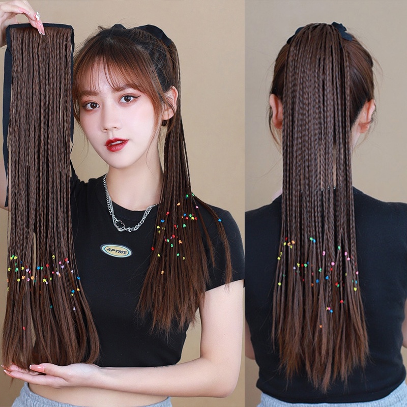กิ๊บติดผมหางม้าสังเคราะห์ แบบยาวตรง ทนอุณหภูมิสูง
