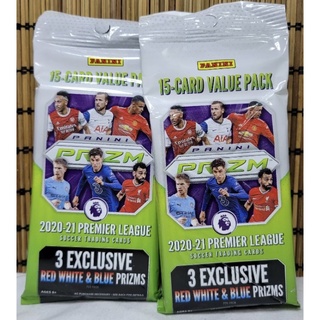 ⚽️การ์ดสะสมฟุตบอล⚽️💌2020-2021 PANINI PRIZM EPL PREMIER LEAGUE SOCCER💌💥 15-Card Cello Value Pack💥