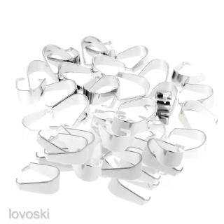 100pcs Silver Charm Pendant Pinch Clip Bail Connectors DIY Findings Necklace