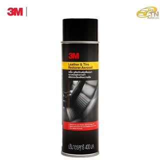 3M Leather &amp; Tire Restorer Aerosol 400ml ผลิตภัณฑ์เคลือบเงาเบาะหนังและยางดำ ชนิดอัดกระป๋องความดัน