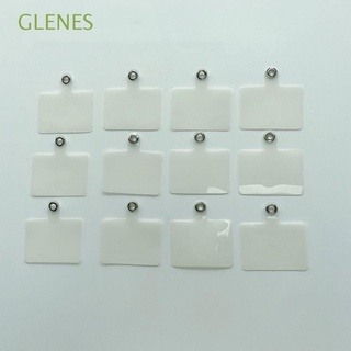 Glenes ปะเก็นแหวนโลหะ พร้อมสายคล้องคอ สําหรับโทรศัพท์มือถือ 2 ชิ้น