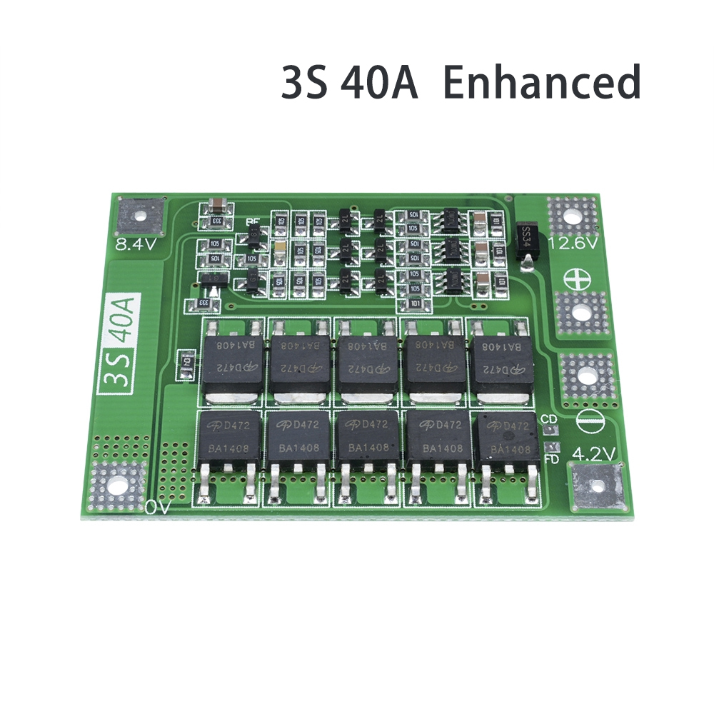 บอร์ดป้องกันแบตเตอรี่ลิเธียม Pcbfun 3S 40A 12.6V Li-ion 40A