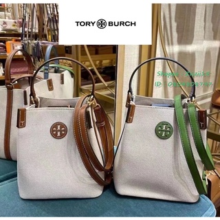 กระเป๋าทรงถัง Tory Burch Blake Canvas Bucket Bag