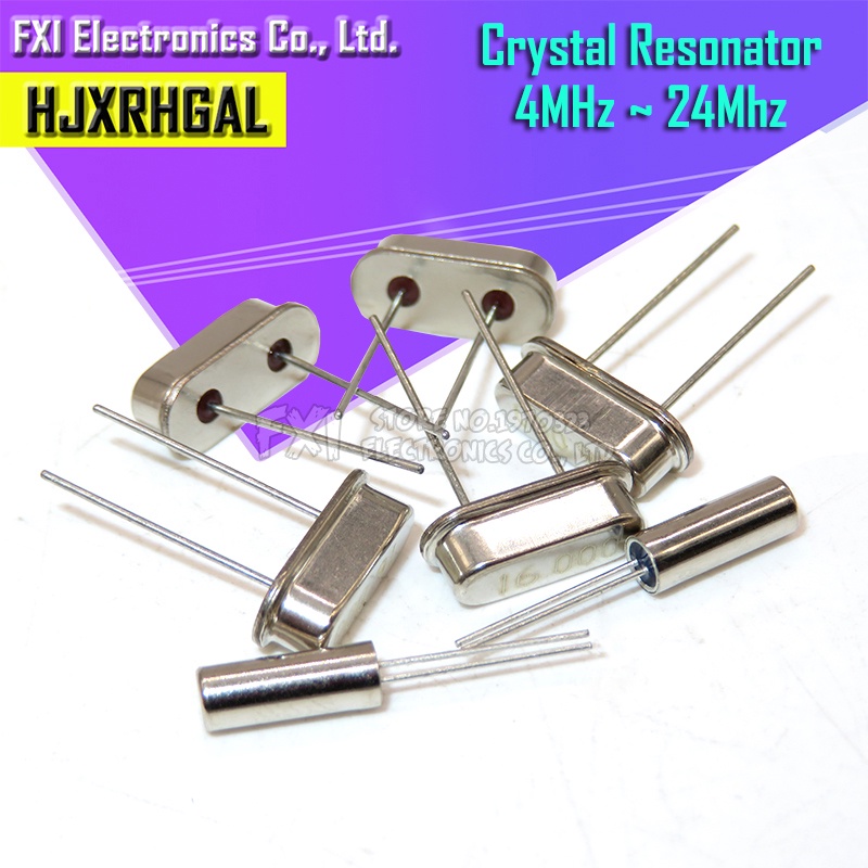 10PCS 4Mhz 6Mhz 8Mhz 12Mhz 16Mhz 20Mhz 24Mhz 32.768K 2*6 32.768K 3*8 Quartz Crystal Resonator Passiv