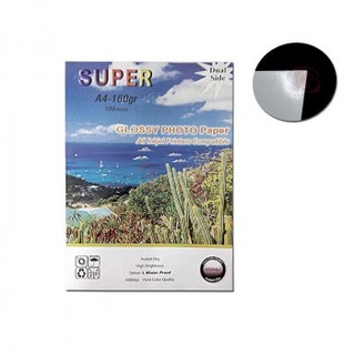กระดาษโฟโต้ GLOSSY PHOTO PAPER SUPER 160gr-2p (2หน้า)