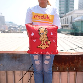 หมอนผ้าห่ม จัตุรัส ผ้าร่ม Garfield กาฟิว 12นิ้ว (100x150cm) แมวกาฟิว Valentine วาเลนไทน์ ของขวัญวาเลนไทน์