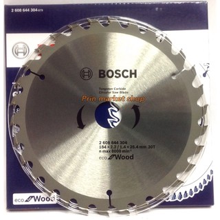 BOSCH ใบเลื่อยวงเดือน ตัดไม้ ECO for Wood ขนาด 7 นิ้ว(184มม.) 30 ฟัน