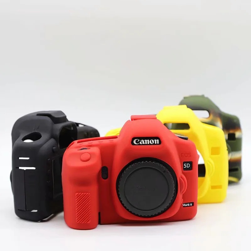 Soft Canon 5D II กล้องเคสซิลิโคนสําหรับ Canon 5D2 5D2 5D Mark II