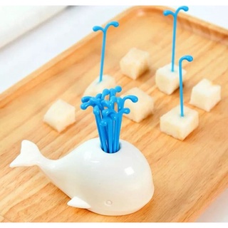 🐳พร้อมส่ง🐳ที่จิ้มผลไม้  จิ้มขนม วาฬพ่นน้ำ น่ารักกก