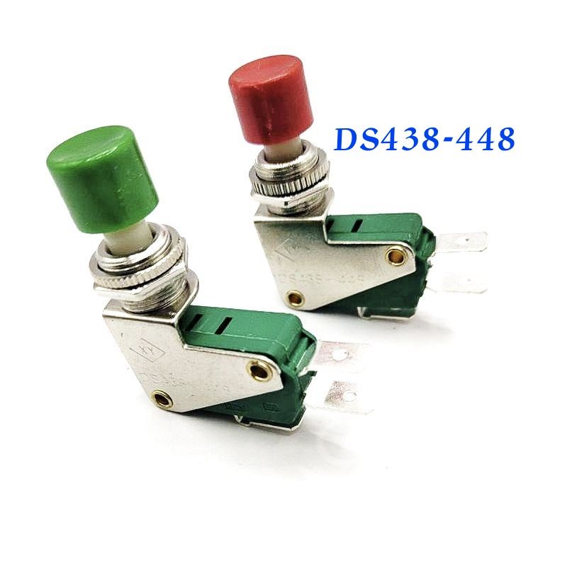 ราคาต่อ 1ตัว 👉👉 Micro LIMIT SWITCH  ปุ่มกด เกลียว 12มิล ไมโครสวิตช์ สวิตช์แบบมีปุ่มกด รีเช็ตตัวเอง ปุ่มสีเขียว สีแดง