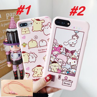 พร้อมส่งในไทย Case iPhone 6, 6S, 6+, 6S+, 7, 8, SE(2020), 7+, 8+, X, XS เนื้อนิ่ม ลายแกงค์การ์ตูน พร้อมสายคล้องคอ