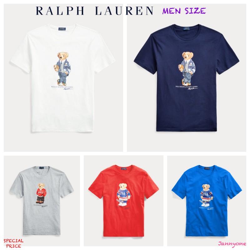 RALPH LAUREN CUSTOM SLIM FIT BEAR T-SHIRT ( MEN SIZE )