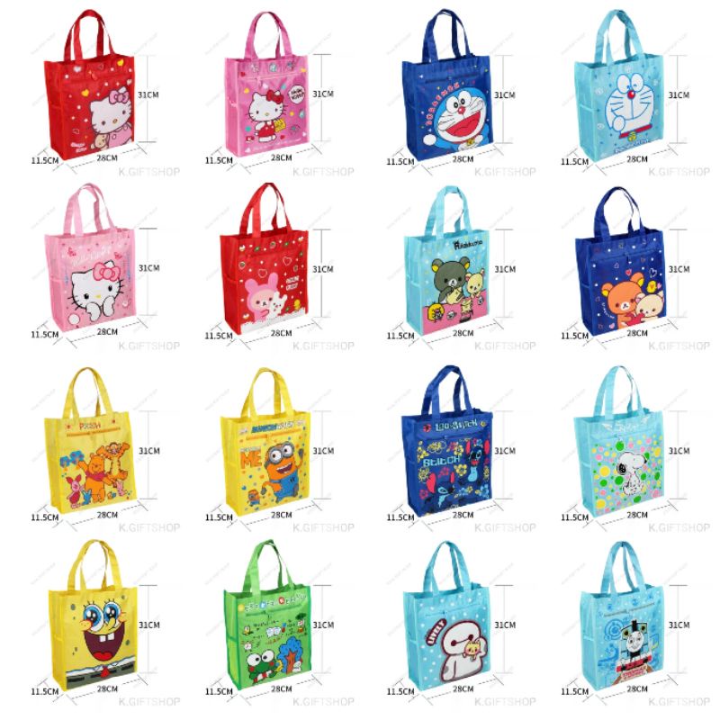 CB-L003กระเป๋าใส่ของอเนกประสงค์ลายการ์ตูนขนาดใหญ่ ใส่หนังสือ ใส่เอกสาร