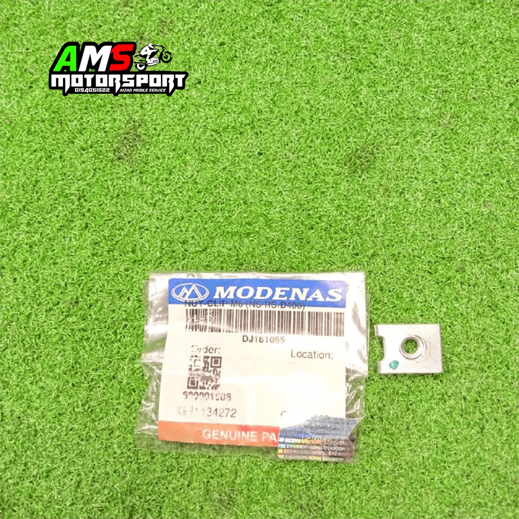 NUT CLIP :M6 (DJ181065) (RADIATOR COVERS ) PULSAR NS200 /RS200/D400