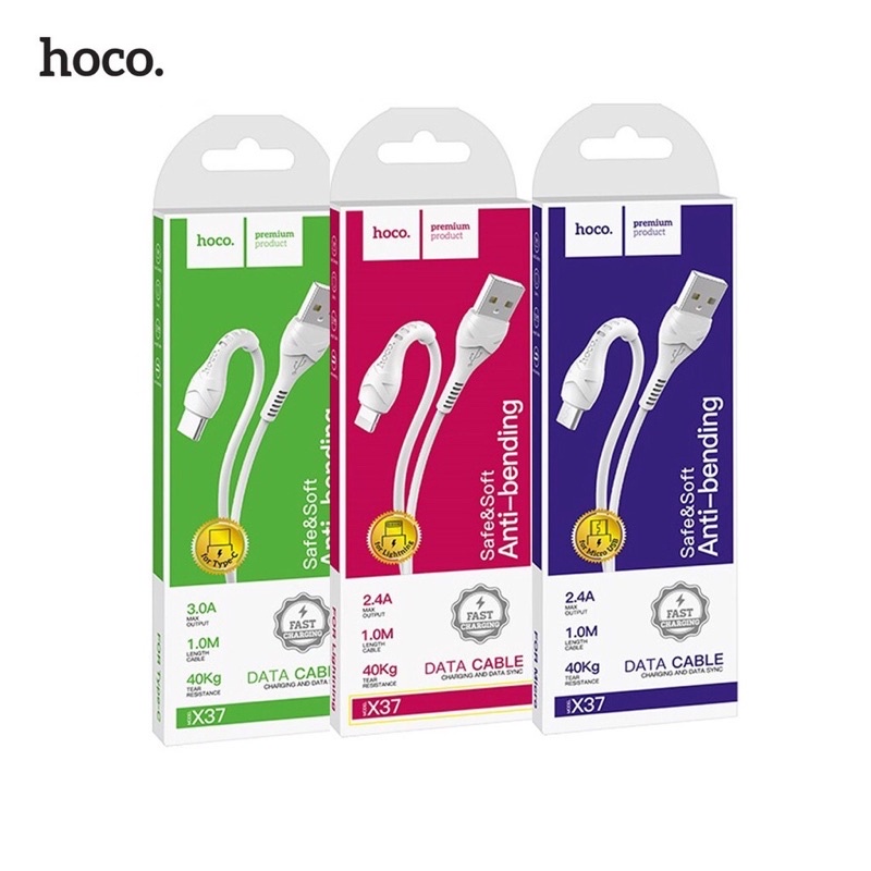 สายชาร์จhoco x37 ไอโฟน ไทป์ซี ไมโคร ซัมซุง
