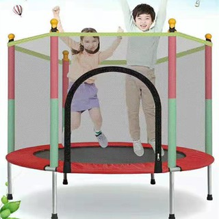 [ใส่โค้ด T3MB5GN ลดทันที 65] แทรมโพลีนสำหรับเด็ก ผู้ใหญ่เด็ก ออกกำลังกาย trampoline กับรั้วความปลอดภัยในร่มและกลางแจ้ง