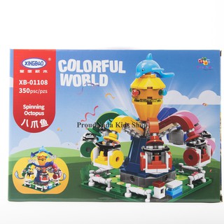 ProudNada Toys ของเล่นตัวต่อเลโก้สวนสนุก XINGBAO COLORFUL WORLD 350 PCS XB-01108