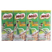 ไมโลนมยูเอชทีรสช็อกโกแลตมอลต์ 180 มล. แพค 4Milo UHT Milk Chocolate Malt Flavor 180 ml. Pack 4