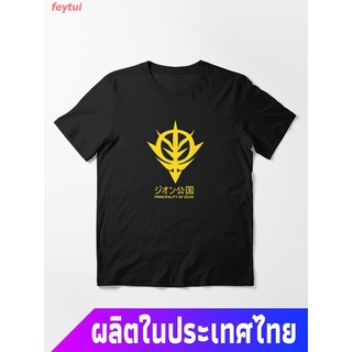 แขนสั้นcrew neck 2021 ข้อเสนอพิเศษ หุ่นยนต์ ผู้ชาย Principality Of Zeon - Gundam Logo Essential T-Shirt คอกลม แฟชั