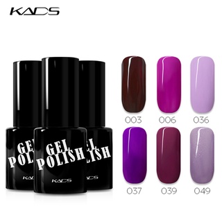 Kads เจลทาเล็บ สีม่วง 20 สี เคลือบเจล Uv 9.5 มล. น้ํายาทาเล็บเจล เคลือบเงาเล็บ