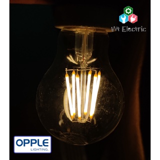 หลอดไฟ วินเทจ หลอดตกแต่ง หน้าร้าน ประดับร้าน LED OPPLE 8W ขั้วE-27 880LUMEN สว่างทั่วถึง 360 องศา แสงวอร์ม WARMWHITE