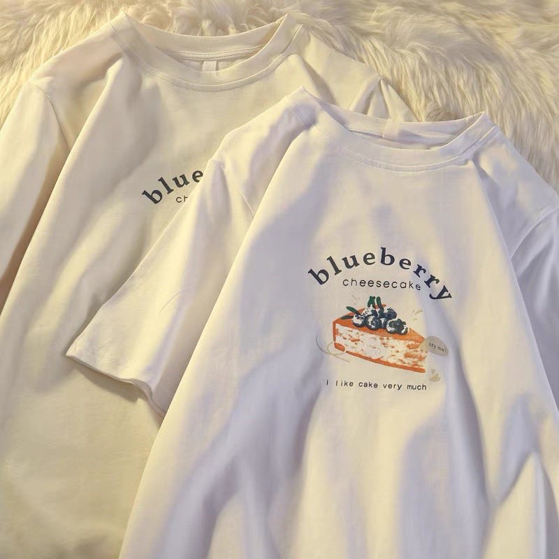 เสื้อยืด สุดน่ารัก Blueberry cheese cake ส่งฟรี