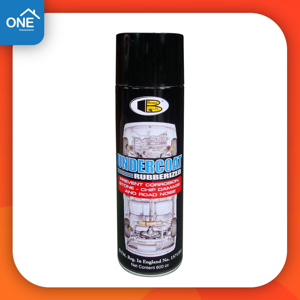 สเปรย์กันสนิม BOSNY อันเดอร์โค้ท B104 สีพ่นกันสนิม รถยนต์ สีดำกันสนิมใต้ท้องรถ Undercoat สเปรย์ฉีดใต