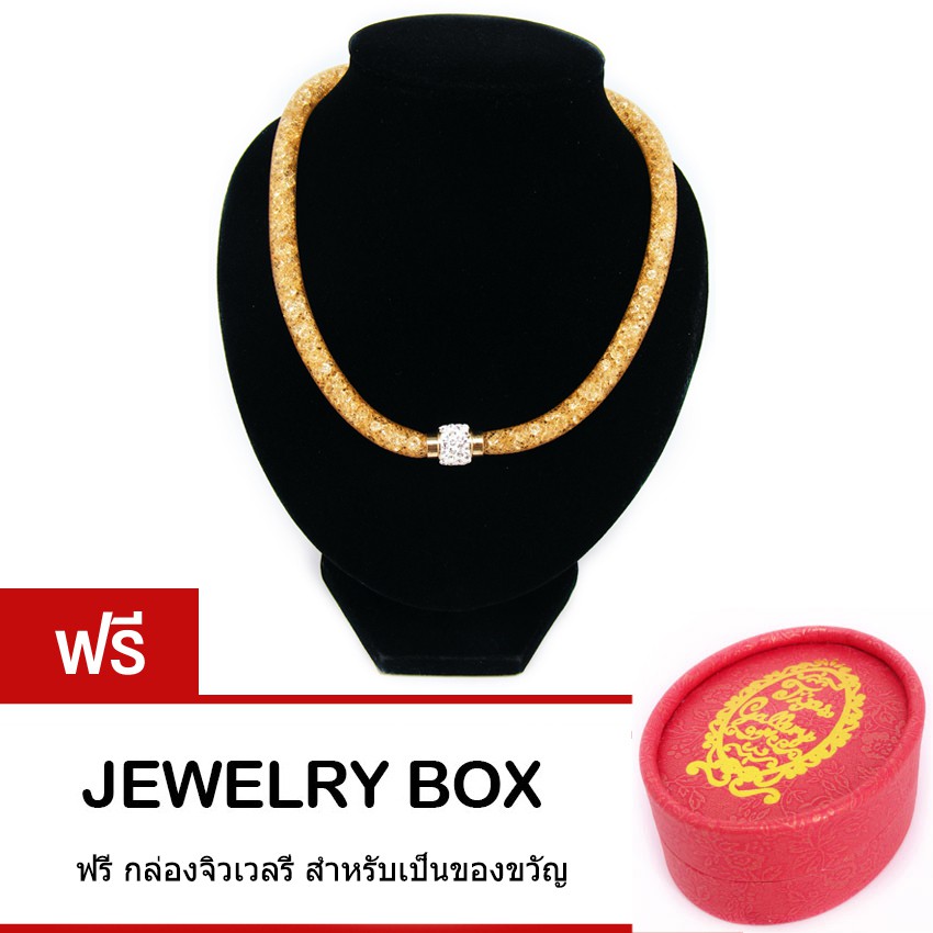 Tips Gallery สร้อยคอ ออสเตรีย คริสตัล รุ่น Wishing Stars Design TNS124 (สีทอง)