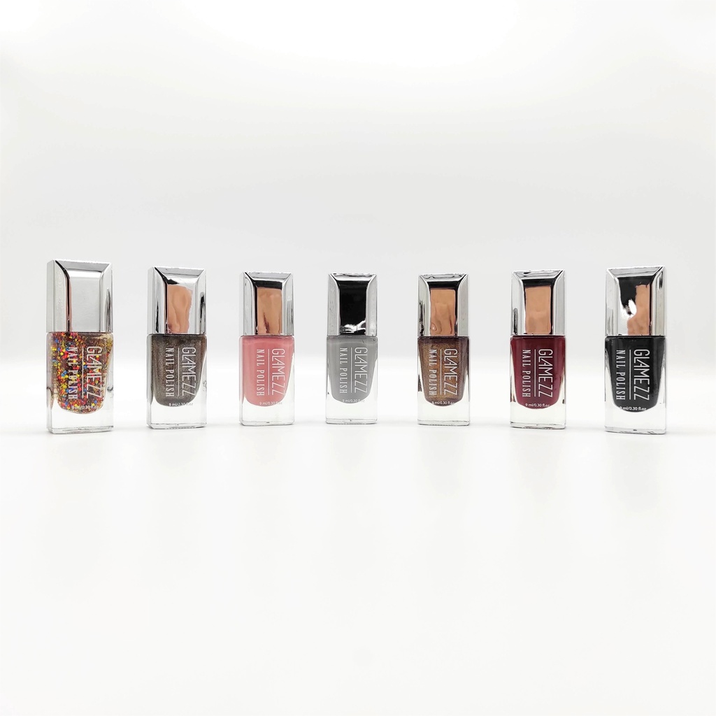 GLAMEZZ ยาทาเล็บ 9 ml (ของแท้) **พร้อมส่ง** สีทาเล็บไม่ต้องอบ สีติดทนนาน