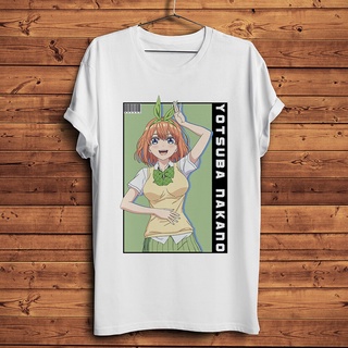 ขายดี!เสื้อยืด พิมพ์ลายอนิเมะ Kawaii Yotsuba Nakano Waifu สีขาว สไตล์สตรีท สําหรับผู้ชาย ผู้หญิงS-5XL