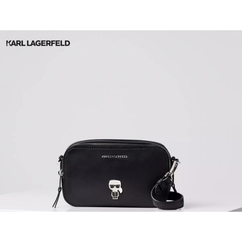 กระเป๋าสะพายผู้หญิง Karl Lagerfeld - K/IKONIK METAL PIN CAMERA BAG แท้ 💯%