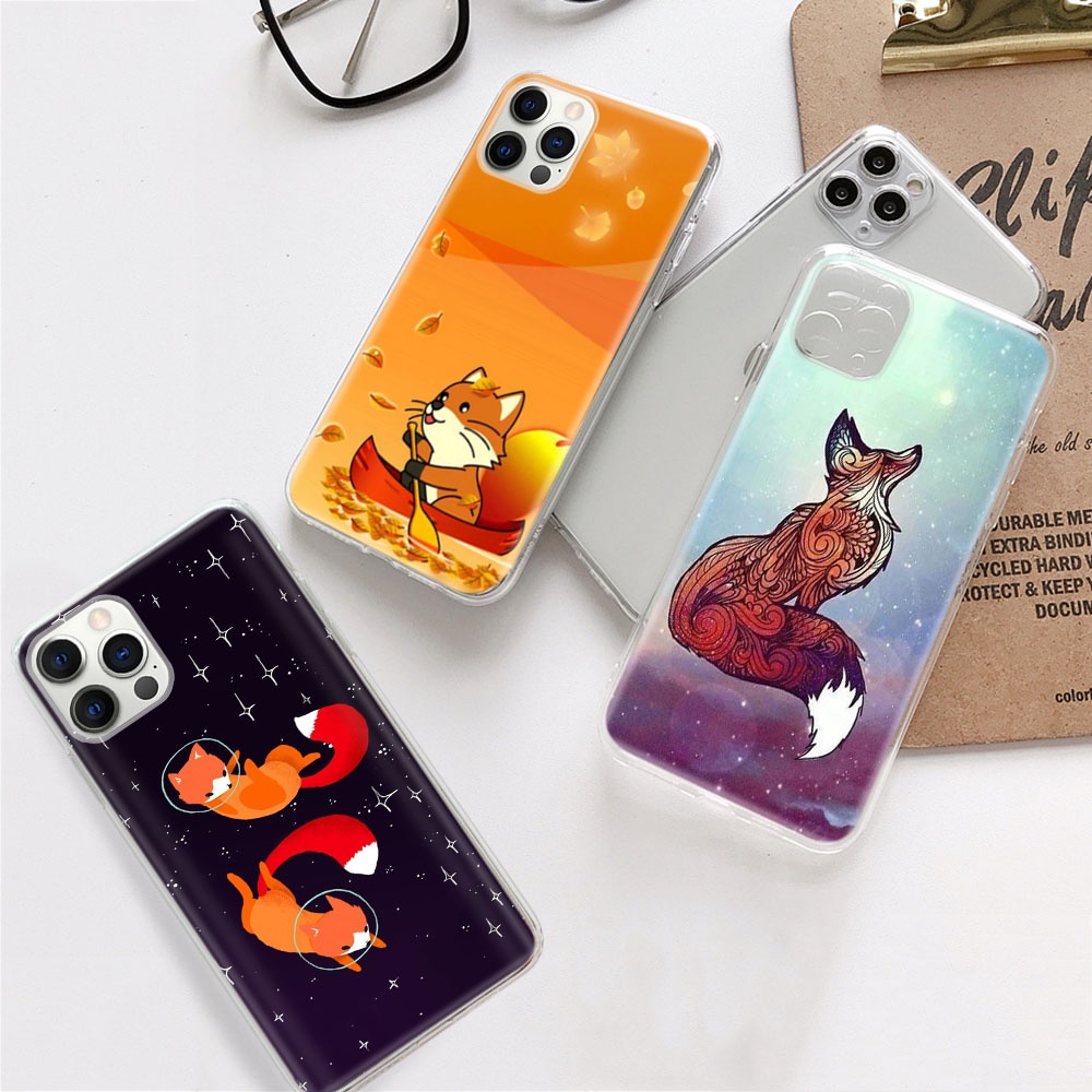 นุ่มโปร่งใสสําหรับ LG K40 K40S Prime K50 K50S Max G8x ThinQ K12 K11 Q60 Plus Cover DV-59 น่ารัก Fox