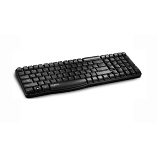 Rapoo E1050 USB Wireless Keyboard (คีย์บอร์ดไร้สาย) -Black