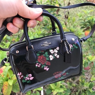 🌷Coach🌷MICRO MINI BENNETT SATCHEL WITH CROSS STITCH FLORAL PRINT F25854