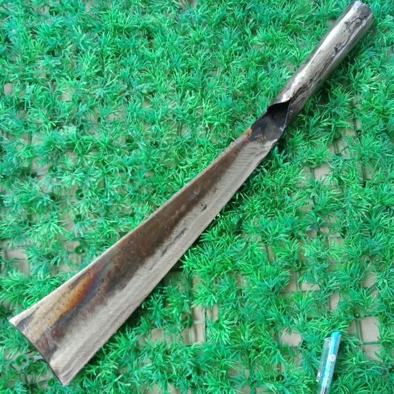 มีดโต้แหนบใหญ่ศรี(ช่างวัน)ปลายตัด ทำมาจากเหล็กแหนบแท้100% - รูปที่ 2