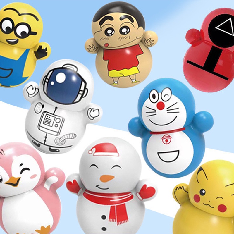 ของเล่นตุ๊กตาการ์ตูนสโนว์แมน เพนกวิน สั่นได้ เหมาะกับของขวัญ สําหรับตกแต่งโต๊ะ