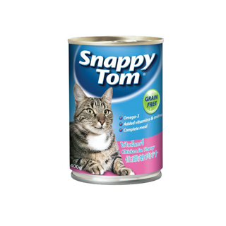 สแนปปี้ทอม อาหารแมวขนาด 400 กรัม สูตรไก่ในน้ำเกรวี่ (Snappy Tom CAT FOOD 400 g. Chicken in Gravy)
