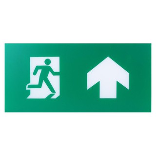 แผ่นป้ายทางออกฉุกเฉิน DELIGHT BLA1 ป้าย ศรขึ้น คนขวา EMERGENCY EXIT SIGN DELIGHT BLA1 PERSON EXIT THROUGH DOORWAY RIGHT