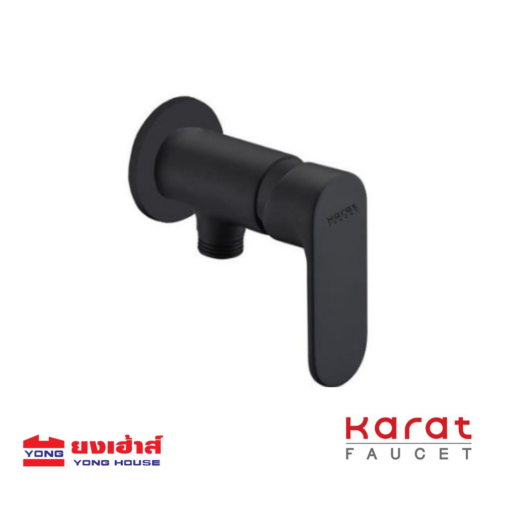Karat Faucet ก๊อกเดี่ยวติดผนังแบบก้านโยก รุ่น KF-58-870-55 สีดำ สำหรับฝักบัวสายอ่อน ก๊อกน้ำ