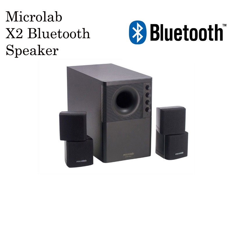 ลำโพง Speaker MICROLAB X2/2.1 (Bluetooth) รับประกันศูนย์ 1 ปี