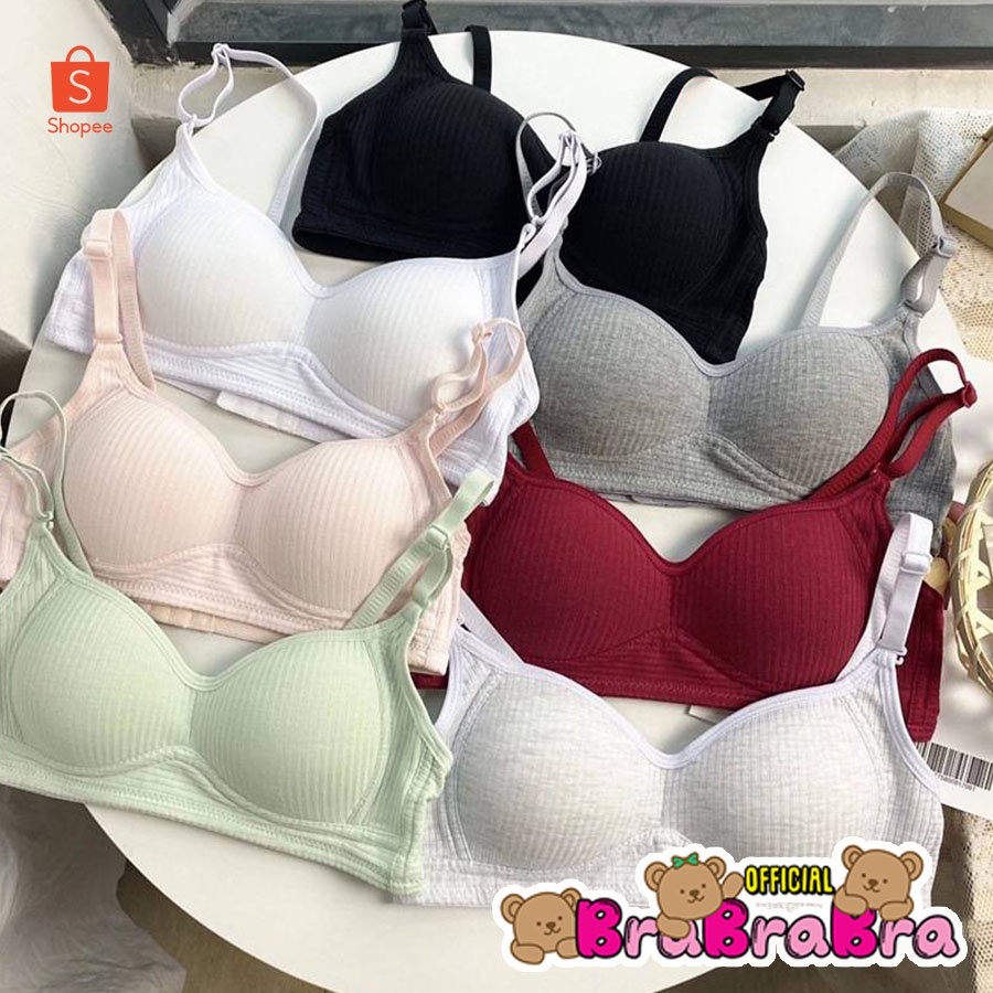 [ส่งจากไทย] 𝑩𝒓𝒂𝑩𝒓𝒂𝑩𝒓𝒂 #bra-147 ชุดชั้นใน ผ้าคอตตอน ใส่สบาย ไร้โครง Sleeping bra