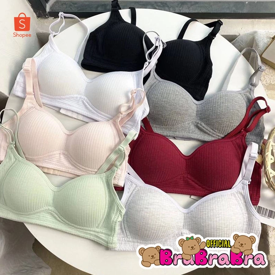 [ส่งจากไทย] 𝑩𝒓𝒂𝑩𝒓𝒂𝑩𝒓𝒂 #bra-147 ชุดชั้นใน ผ้าคอตตอน ใส่สบาย ไร้โครง Sleeping bra