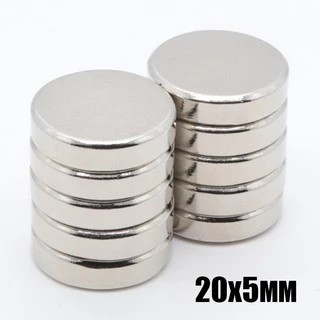 1ชิ้น แม่เหล็ก 20x5มิล กลมแบน 20*5มิล Magnet Neodymium 20*5mm แม่เหล็กแรงสูง 20x5mm แม่เหล็ก นีโอไดเมียม อุปกรณ์งาน DIY