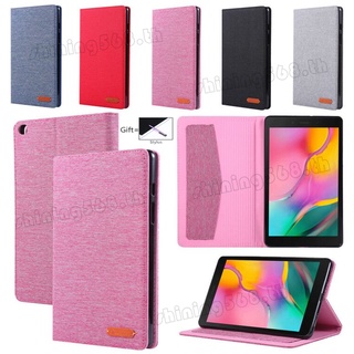 เคสแท็บเล็ตหนังแบบพับได้สีพื้นสําหรับ Samsung Galaxy Tab A7 Lite 8.7 2021 Sm-T225 T220